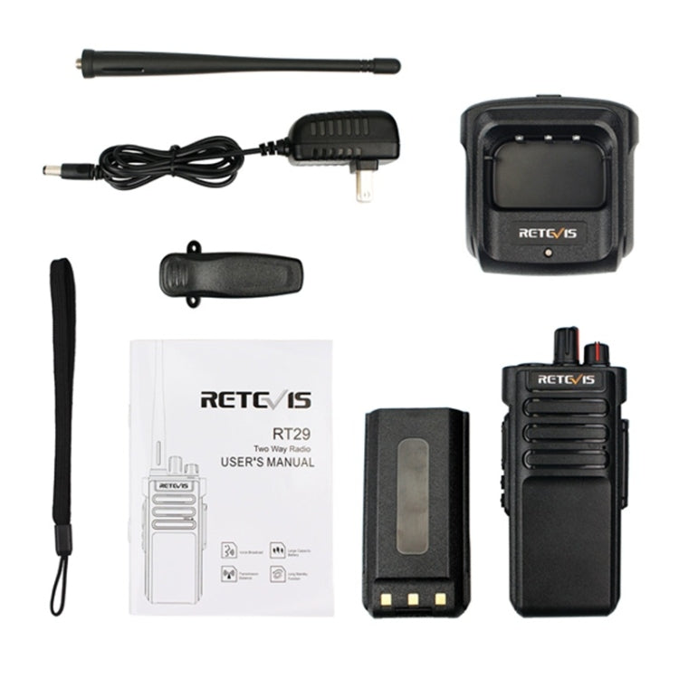 RETEVIS RT29 10W UHF 400-480MHz 16CHS Two Way Radio Handheld Walkie Talkie,, RT29,US Plug, RT29,EU Plug