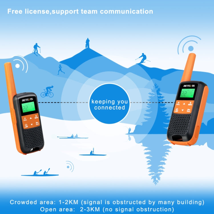 1 Pair RETEVIS RT649 PMR446 16CHS License-free Two Way Radio Handheld Walkie Talkie, EU Plug, RT649