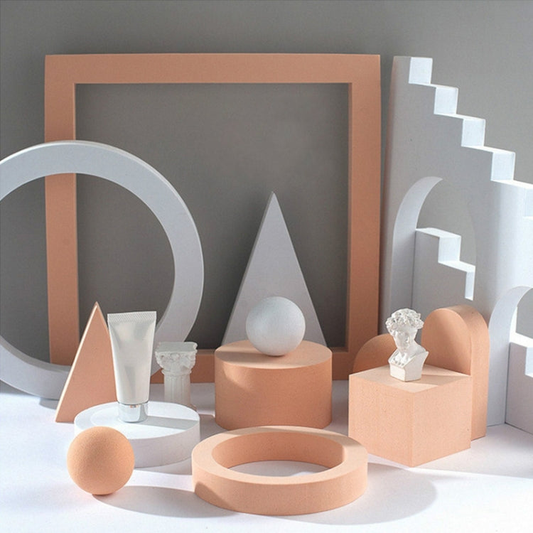 Geometric Cube Solid Color Photography Photo Background Table Shooting Foam Props, Cuboid Doo, 7.6 x 6cm Cylinder, Round Combo Kits, Cuboid Door Combo Kits
