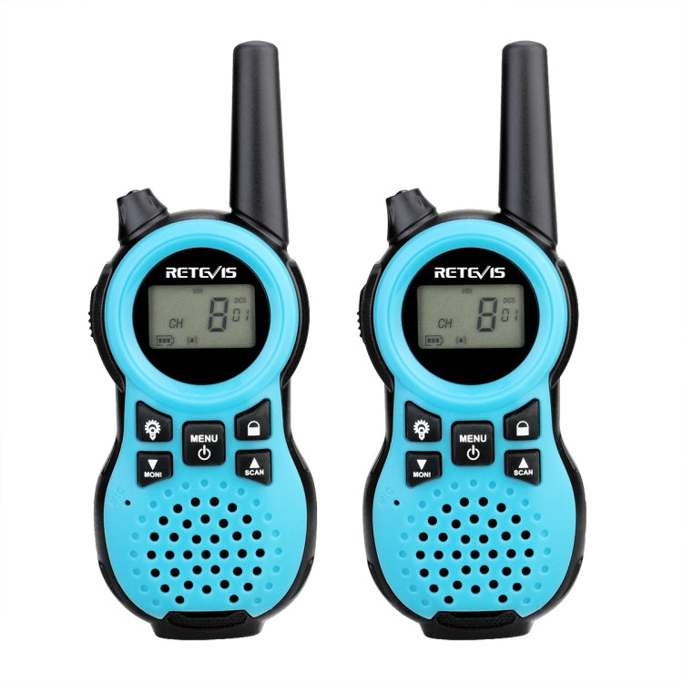 1 Pair RETEVIS RT638 EU Frequency PMR446 16CHS License-free Children Handheld Walkie Talkie, RT638 (Blue), RT638 (Red)