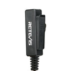 RETEVIS M 2 Pin Long Clip Air Guide Covert Acoustic Tube Earpiece Speaker Microphone, M Long Clip