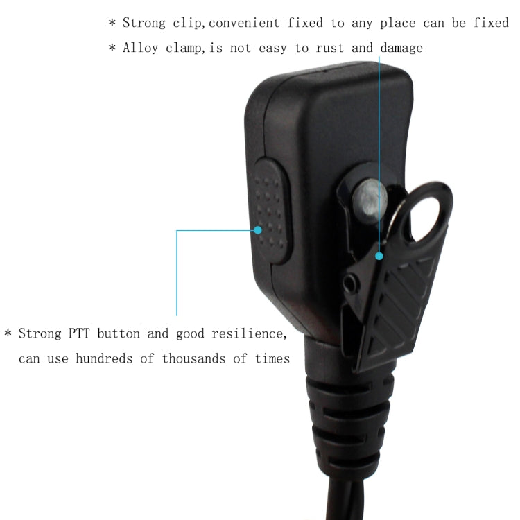 RETEVIS R-111 M Head 2 Pin PTT Adjustable Volume Earphone Microphone for Motorola GP68/GP88/GP300/GP2000, R-111 M Head