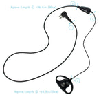 RETEVIS R-122 2 Pin D Shape Soft Ear Hook Earphone Microphone for Motorola GP68/GP88/GP300/2000/CT150/P040, R-122