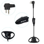 RETEVIS R-122 2 Pin D Shape Soft Ear Hook Earphone Microphone for Motorola GP68/GP88/GP300/2000/CT150/P040, R-122