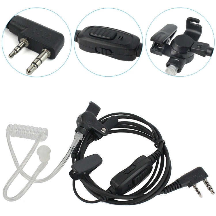 RETEVIS R-112 PTT / VOX Covert Acoustic Tube Earphone Microphone for H-777/RT-5R/RT1/RT2/RT5, R-112