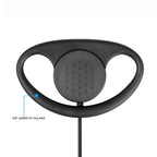 RETEVIS RE-3224 K 2 Pin D-type Earhook Earphone Microphone for H777/RT21/RT22/RT24/RT1/ RT3/RT81, RE-3224