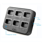 RETEVIS RTC777 Six-Way Walkie Talkie Charger for Retevis H777,, RTC777 AU Plug, RTC777 US Plug, RTC777 EU Plug, RTC777 UK Plug