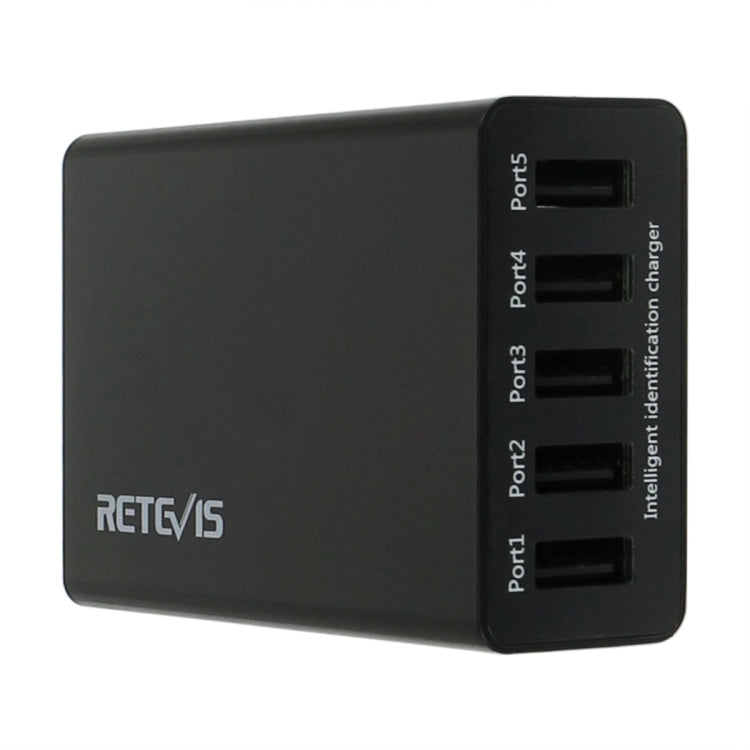 RETEVIS RTC501 40W / 8A 5 Ports USB Multi-function Charger Desktop Charging Station for H-777/RT27/RT7/RT22/H-777S, RTC501