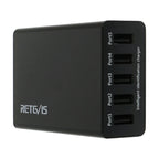 RETEVIS RTC501 40W / 8A 5 Ports USB Multi-function Charger Desktop Charging Station for H-777/RT27/RT7/RT22/H-777S, RTC501