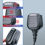 RETEVIS HM004 IPX5 Waterproof 2 Pin Motorcycle Speaker Microphone for Motorola GP68/GP88/GP300/ GP2000/CT150, HM004