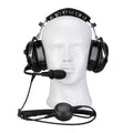 RETEVIS EH070K 2 Pin Adjustable Volume Binaural Noise Reduction Headphone Microphone, EH070K