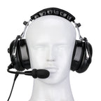 RETEVIS EH070K 2 Pin Adjustable Volume Binaural Noise Reduction Headphone Microphone, EH070K