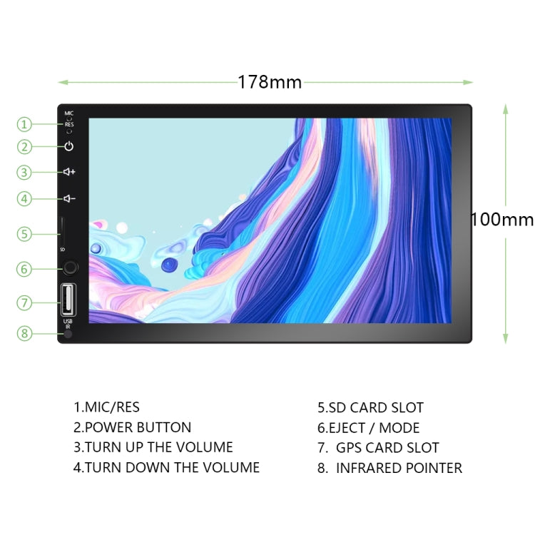 Q3161 7 inch Car MP5 Player Support FM / TF / Bluetooth with Remote Controler, Q3161