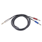 Stereo 6.35mm Male to Dual Mono 6.35mm Audio Cable, 1.8m, 3m, 5m