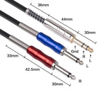 Stereo 6.35mm Male to Dual Mono 6.35mm Audio Cable, 1.8m, 3m, 5m