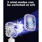 WT-TX6 Portable Foldable USB Charging Mosquito Repellent Handheld Electric Fan, 3 Speed Control