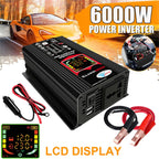Tang III Generation 12V to 220V 6000W Car Power Inverter with LCD Display & Dual USB, 12V to 220V