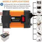 Little Wasp 12V to 220V 6000W Car Power Inverter with LED Display & Dual USB, 12V to 220V 6000W