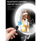 Q07 6 Inch Ring Light Portable Bluetooth Selfie Stick Tripod, Q07