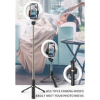 Q07 6 Inch Ring Light Portable Bluetooth Selfie Stick Tripod, Q07