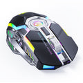 iMICE G7 Colorful Streamer Lights Rechargeable Silent Wireless Mouse, G7(Black), G7(Grey)