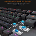 iMICE MK-X80 104 Keys Mechanical Blue-axis Backlight Wired Gaming Keyboard, MK-X80