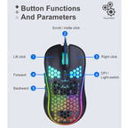 iMICE T98 RGB Lighting Gaming Wired Mouse, T98