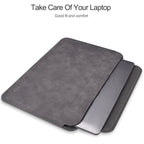 PU03 Lightweight Sheepskin Notebook Liner Bag, 13.3 inch, 14.1-15.4 inch