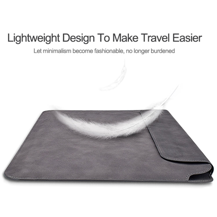 PU03 Lightweight Sheepskin Notebook Liner Bag, 13.3 inch, 14.1-15.4 inch