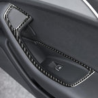 Car Carbon Fiber Glass Lifter Short Style Decorative Sticker for Audi A6 S6 C7 A7 S7 4G8 2012-2018, Glass Lifter Short Style, Left Drive, Glass Lifter Short Style, Right Drive