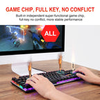HXSJ L300 104 Keys USB Port LED Lighting Wired Mechanical Keyboard