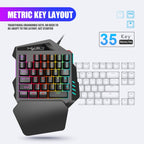 HXSJ V100+J900+P8 One-handed Keyboard + Programming Gaming Mouse + Keyboard Mouse Converter Set, V100+J900+P8
