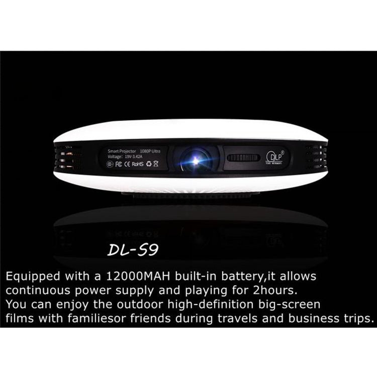 DL-S9 1280x720P 300 Lumens Portable Home Theater LED HD Digital Projector, Android 6.0, 2G+16GB/32GB, DL-S9 US Plug