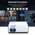 WEJOY Y5 800x480P 80 ANSI Lumens Portable Home Theater LED HD Digital Projector, Android 9.0, 1G+8G, Y5 US Plug