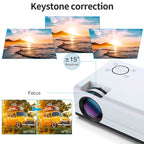 WEJOY Y5 800x480P 80 ANSI Lumens Portable Home Theater LED HD Digital Projector, Android 9.0, 1G+8G, Y5 US Plug