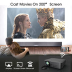 WEJOY L9 1920x1080P 400 ANSI Lumens Portable Home Theater LED HD Digital Projector, Android 6.0, 1G+8G, L9 US Plug