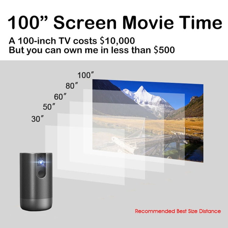 WEJOY A5 1920x1080P 200 Lumens Multi-function Portable Home Theater LED HD Digital Projector Bluetooth Speaker, Android 7.1, 2G+16GB,, A5 UK Plug, A5 AU Plug, A5 EU Plug