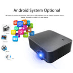 WEJOY L6+ 1920x1080P 200 ANSI Lumens Portable Home Theater LED HD Digital Projector, Android 7.1, 2G+16G,, L6+ UK Plug, L6+ AU Plug, L6+ EU Plug