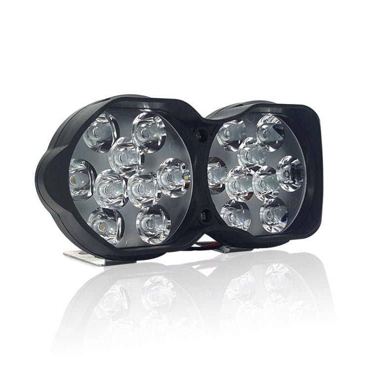 2 PCS L15 8-85V / 15W / 5000K / 1200LM Motorcycle / Car IPX4 Waterproof External LED Glare Spotlight Working Lamp, L15