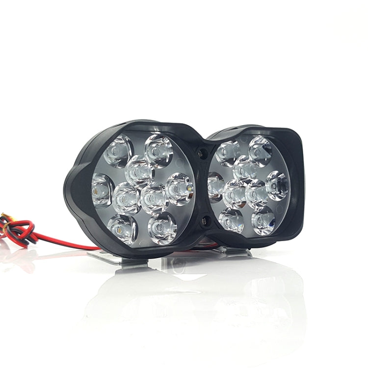2 PCS L15 8-85V / 15W / 5000K / 1200LM Motorcycle / Car IPX4 Waterproof External LED Glare Spotlight Working Lamp, L15