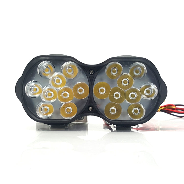 2 PCS L15 8-85V / 15W / 5000K / 1200LM Motorcycle / Car IPX4 Waterproof External LED Glare Spotlight Working Lamp, L15