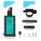 WUPP ZH-1422C1 Motorcycle Square Dual USB Fast Charging Charger with Switch + Integrated SAE Socket, ZH-1422C1
