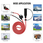 CS-1423A1 1.4m OT Terminal Cable with SAE Socket + 10A Fuse, CS-1423A1