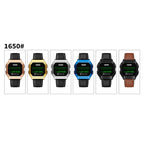 SKMEI 1650 Leather Strap Version LED Digital Display Electronic Watch with Touch Luminous Button, Leather Strap Version