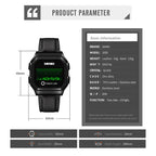 SKMEI 1650 Steel Strap Version LED Digital Display Electronic Watch with Touch Luminous Button, Steel Strap Version