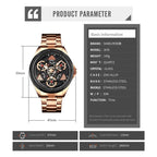 SKMEI 1678 Men Waterproof Quartz Watch with Rotatable Gear Dial