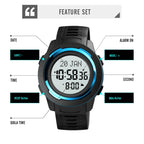 SKMEI 1729 Qibla Calendar Timing Multifunctional LED Digital Display Luminous Electronic Watch