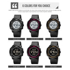 SKMEI 1736 Triplicate Round Dial Timing LED Digital Display Luminous Electronic Watch