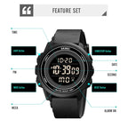SKMEI 1736 Triplicate Round Dial Timing LED Digital Display Luminous Electronic Watch