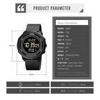 SKMEI 1736 Triplicate Round Dial Timing LED Digital Display Luminous Electronic Watch